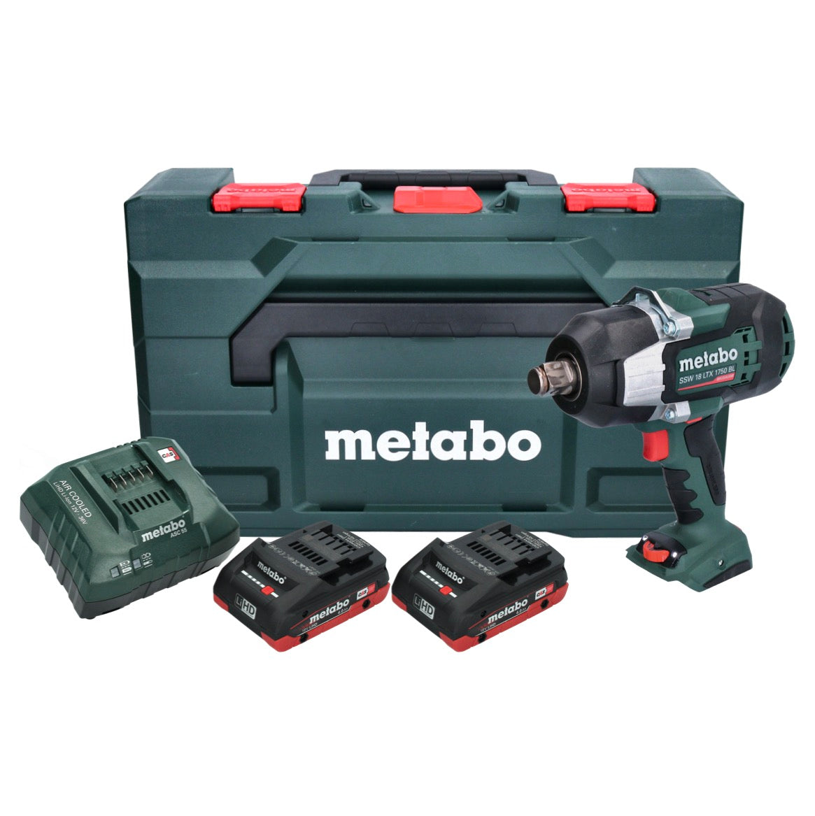 Metabo SSW 18 LTX 1750 BL Akku Schlagschrauber 18 V 1750 Nm 3/4" Brushless + 2x Akku 4,0 Ah + Ladegerät + metaBOX