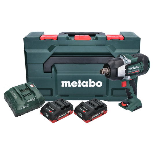 Visseuse à chocs sans fil Metabo SSW 18 LTX 1750 BL 18 V 1750 Nm 3/4" sans balais + 2x batterie 4,0 Ah + chargeur + métaBOX