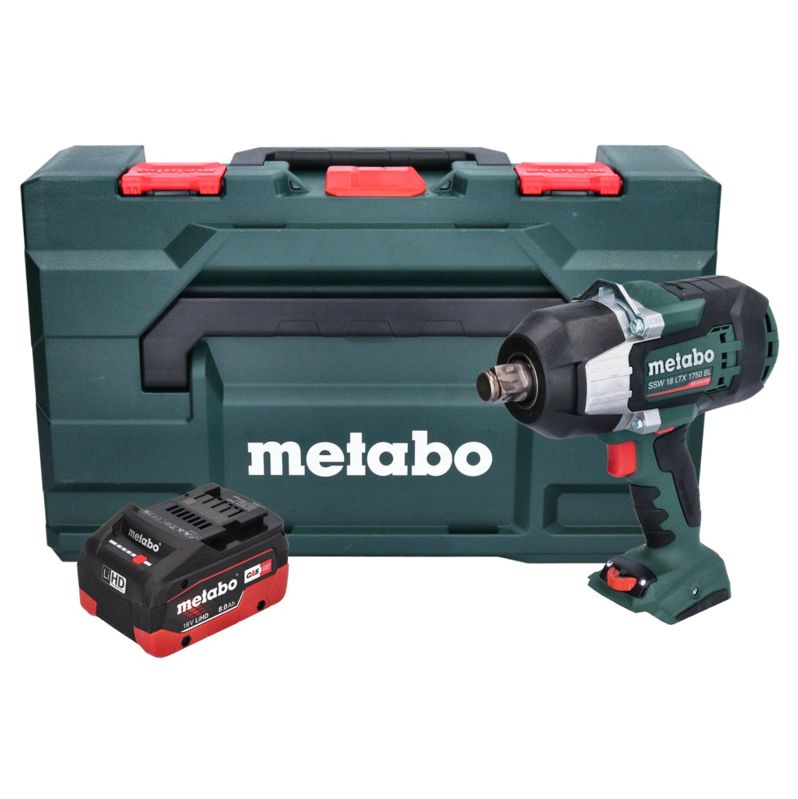 Visseuse à chocs sans fil Metabo SSW 18 LTX 1750 BL 18 V 1750 Nm 3/4" brushless + 1x batterie 8,0 Ah + metaBOX - sans chargeur