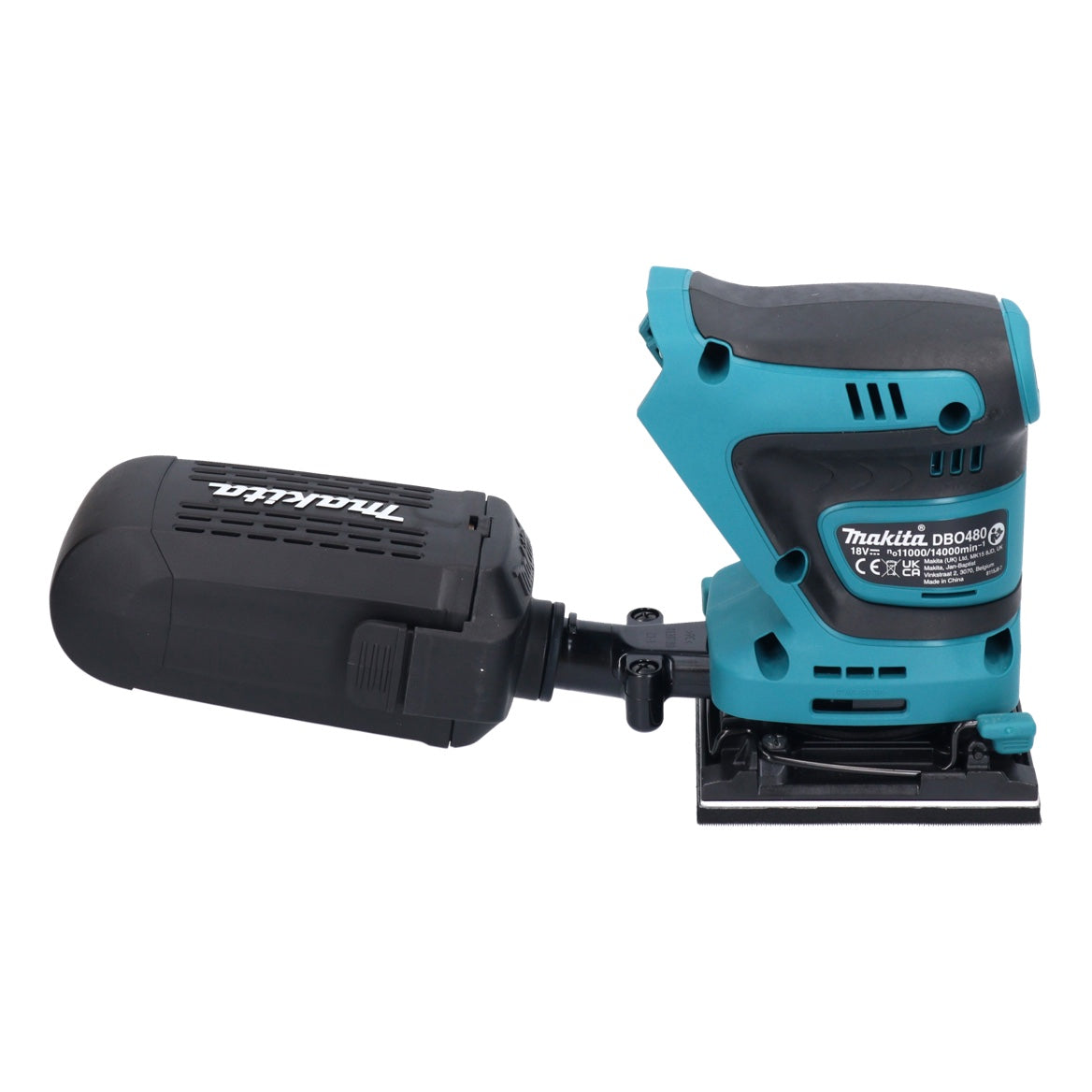 Makita DBO 480 G1 Akku Schwingschleifer 18 V 112 x 102 mm + 1x Akku 6,0 Ah - ohne Ladegerät