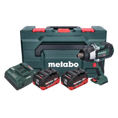 Visseuse à chocs sans fil Metabo SSW 18 LTX 1750 BL 18 V 1750 Nm 3/4" sans balais + 2x batterie 10,0 Ah + chargeur + métaBOX