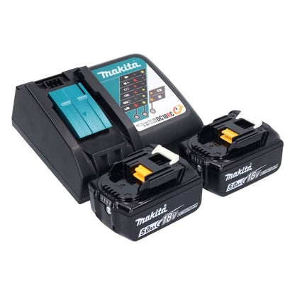 Ponceuse orbitale sur batterie Makita DBO 480 RTJ 18 V 112 x 102 mm + 2x batteries 5,0 Ah + chargeur + Makpac