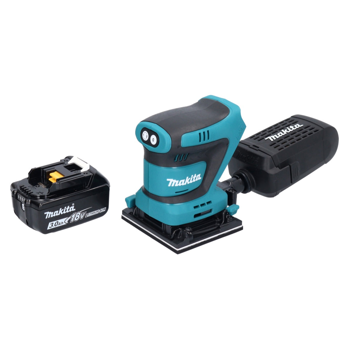 Makita DBO 481 F1 Akku Schwingschleifer 18 V 112 x 102 mm + 1x Akku 3,0 Ah - ohne Ladegerät