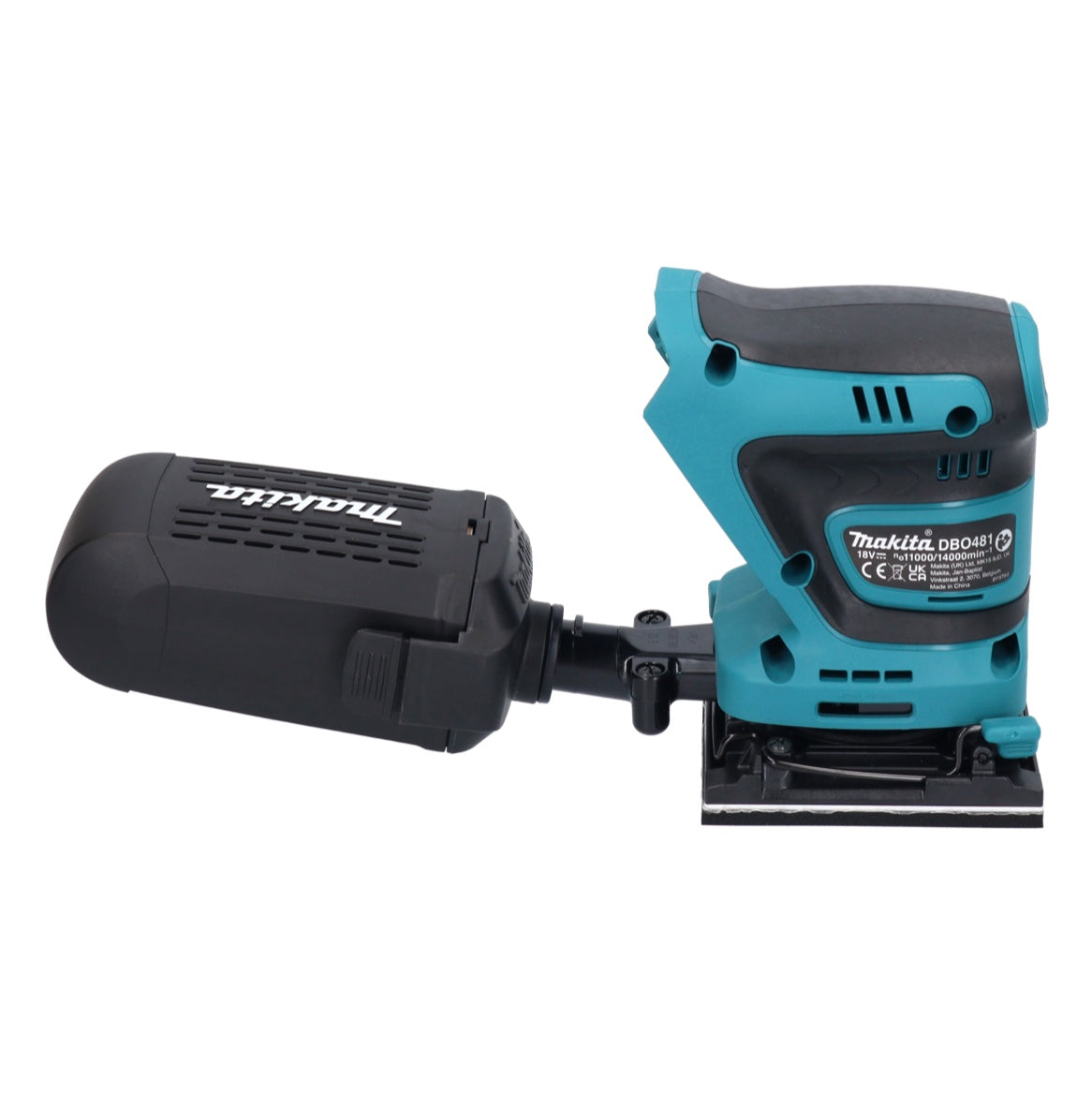 Makita DBO 481 M1 Akku Schwingschleifer 18 V 112 x 102 mm + 1x Akku 4,0 Ah - ohne Ladegerät