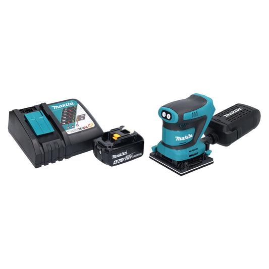 Makita DBO 481 RM1 Akku Schwingschleifer 18 V 112 x 102 mm + 1x Akku 4,0 Ah + Ladegerät