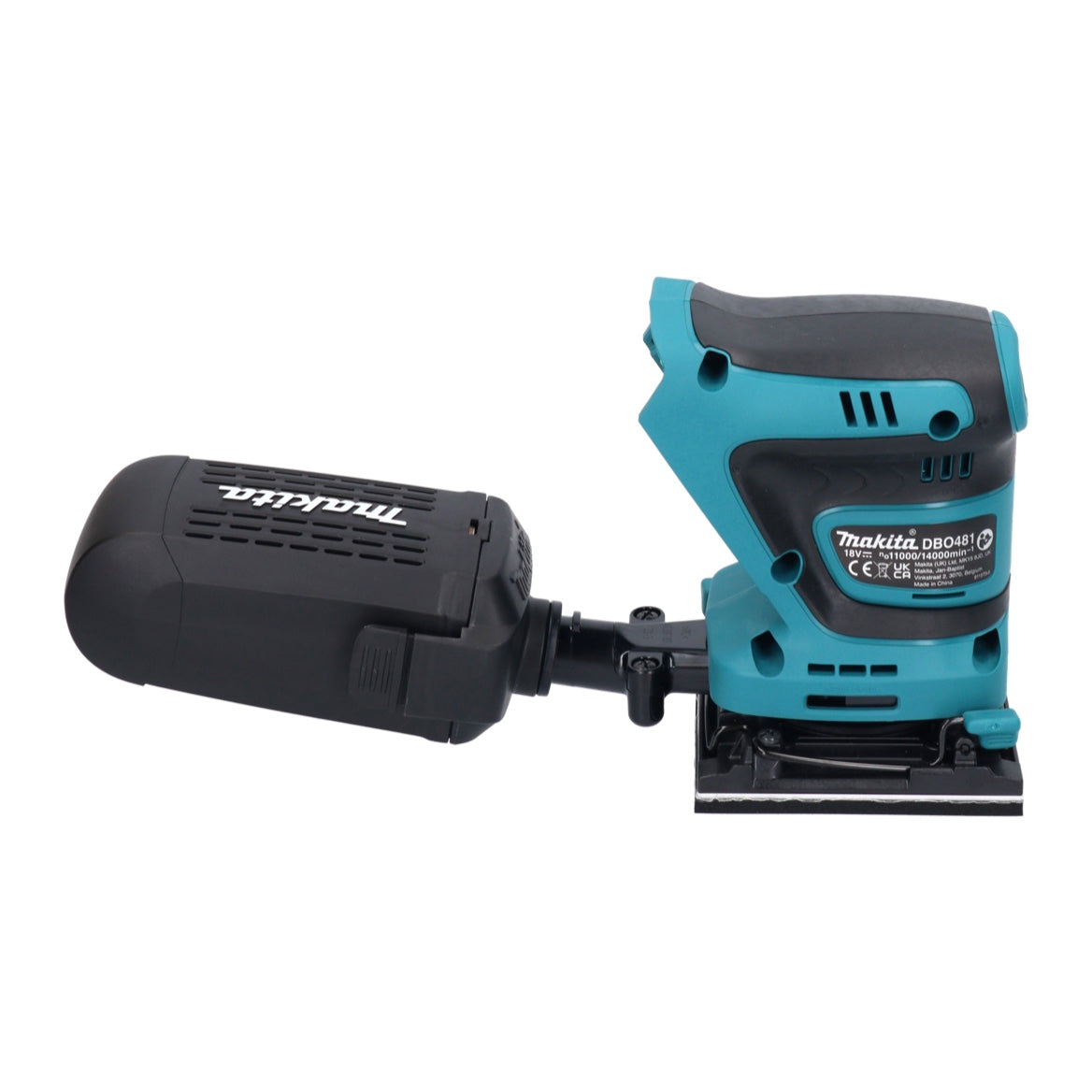 Makita DBO 481 G1 Akku Schwingschleifer 18 V 112 x 102 mm + 1x Akku 6,0 Ah - ohne Ladegerät