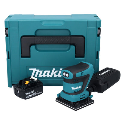 Makita DBO 481 M1J Akku Schwingschleifer 18 V 112 x 102 mm + 1x Akku 4,0 Ah + Makpac - ohne Ladegerät