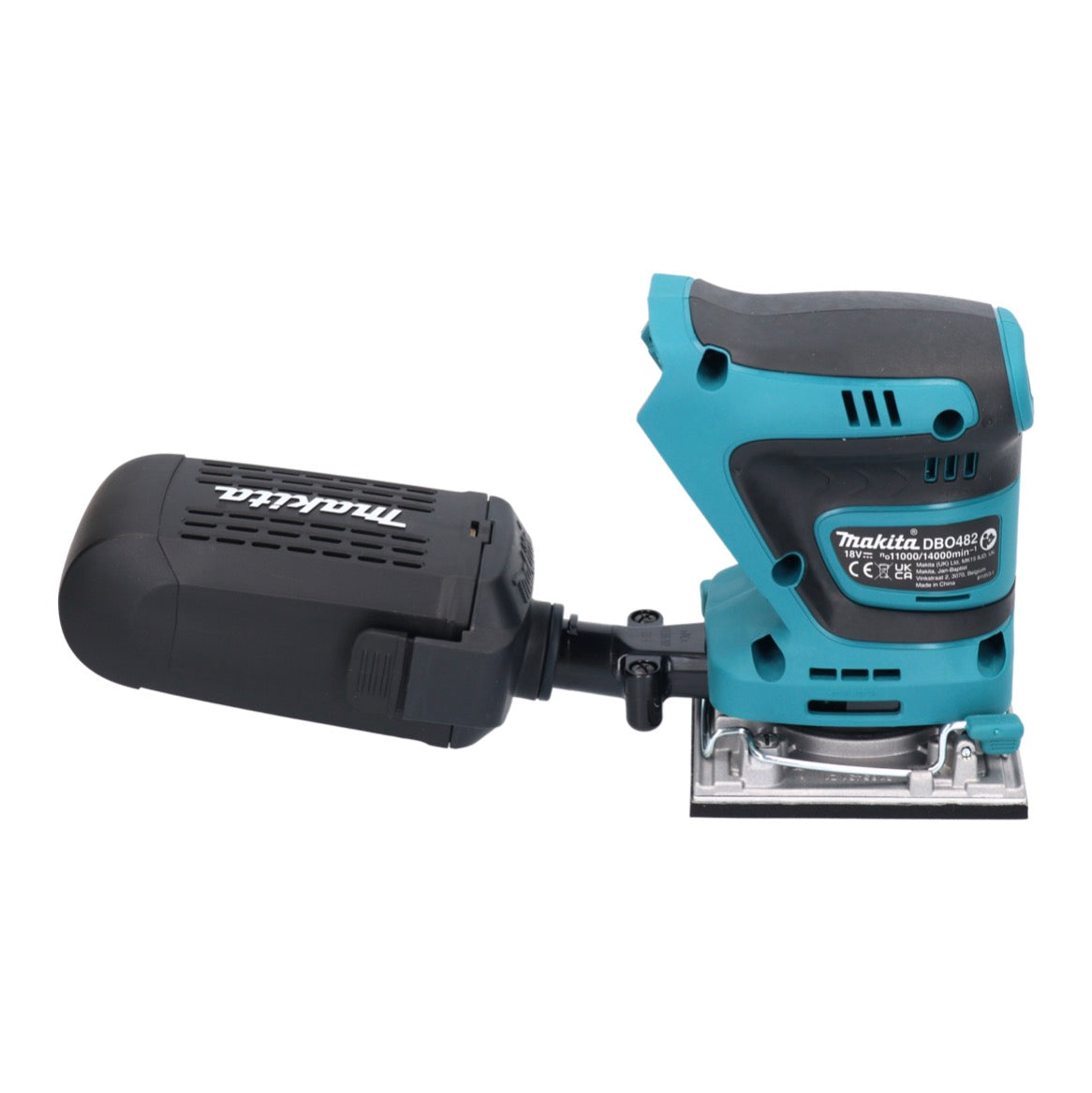 Makita DBO 482 RF1 Akku Schwingschleifer 18 V 112 x 102 mm + 1x Akku 3,0 Ah + Ladegerät