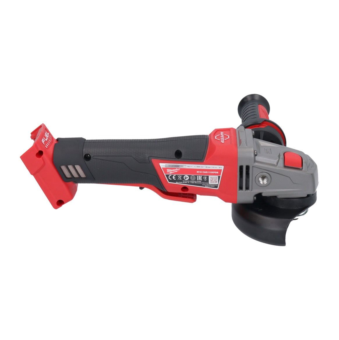 Meuleuse d'angle sur batterie Milwaukee M18 CAG115XPDB-402 18 V 115 mm sans balais + 2x batteries 4,0 Ah + chargeur