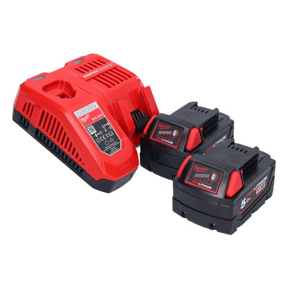 Meuleuse d'angle sur batterie Milwaukee M18 CAG115XPDB-502 18 V 115 mm sans balais + 2x batteries 5,0 Ah + chargeur