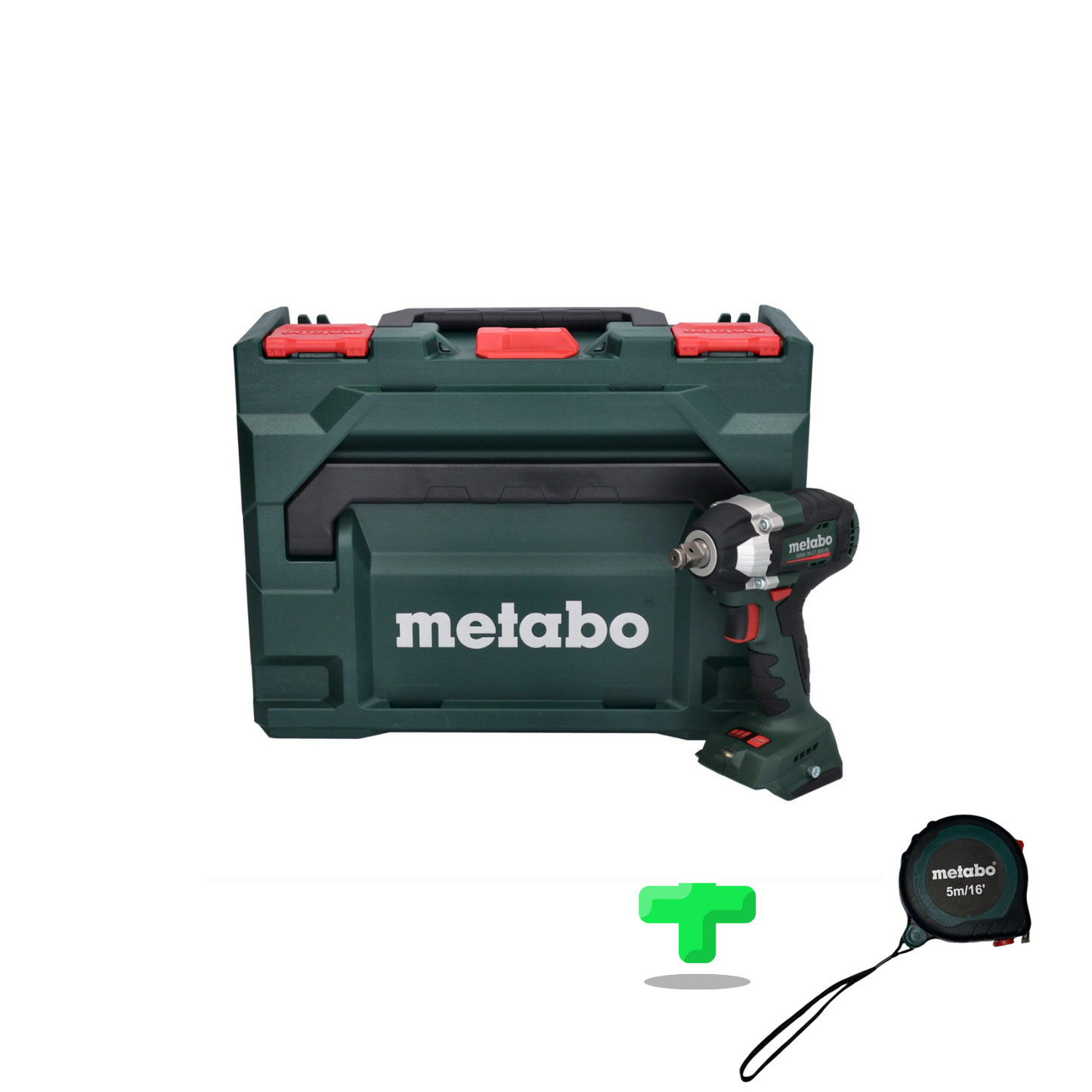 Metabo SSW 18 LT 300 BL Akku Schlagschrauber 18 V 300 Nm ( 602398840 ) Brushless + metaBOX + Metabo Maßband 5 Meter