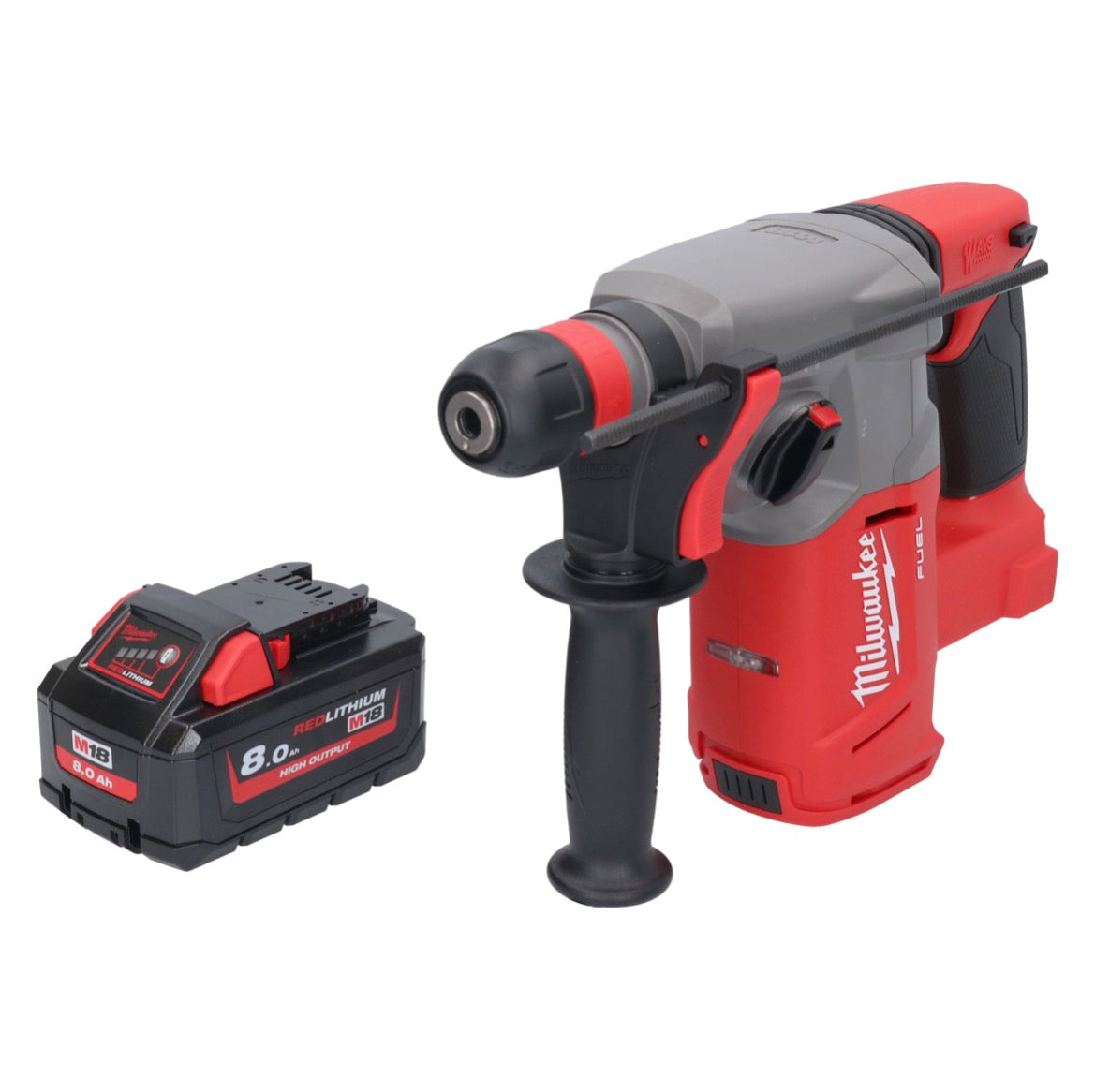 Marteau combiné à batterie Milwaukee M18 CHX-801 18 V 2,5 J SDS plus brushless + 1x batterie 8,0 Ah - sans chargeur