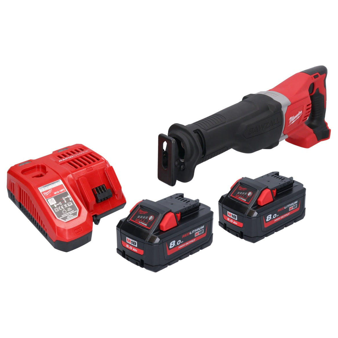 Batterie Milwaukee M18 BSX-802 Scie sabre Recipro 18 V + 2x batteries 8,0 Ah + chargeur