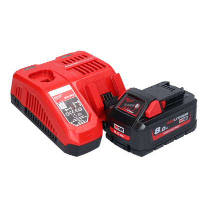 Meuleuse d'angle sur batterie Milwaukee M18 CAG115XPDB-801 18 V 115 mm sans balais + 1x batterie 8,0 Ah + chargeur