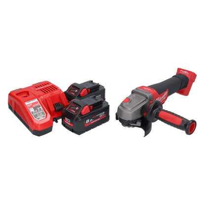 Meuleuse d'angle sur batterie Milwaukee M18 CAG115XPDB-802 18 V 115 mm sans balais + 2x batteries 8,0 Ah + chargeur