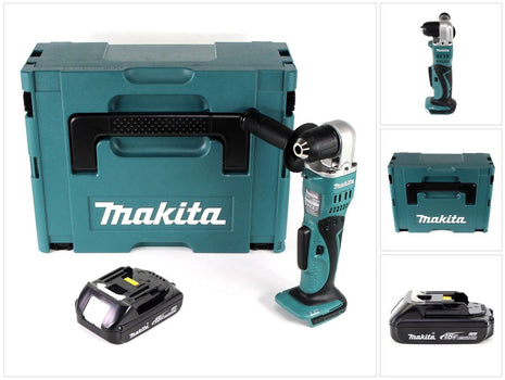 Makita DDA 351 Y1J Akku Winkelbohrmaschine 18 V 13,5Nm + 1x Akku 1,5Ah + Makpac - ohne Ladegerät - Toolbrothers