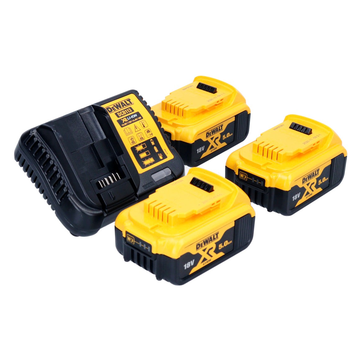 DeWalt DCH 273 P3 Akku Kombihammer 18 V 2,1 J SDS Plus Brushless + 3x Akku 5,0 Ah + Ladegerät + Koffer - Toolbrothers