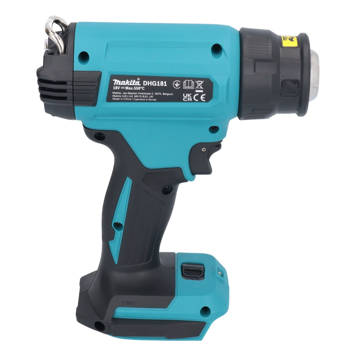 Makita DHG 181 ZJ Akku Heißluftgebläse 18 V 150 - 550°C + Makpac - ohne Akku, ohne Ladegerät