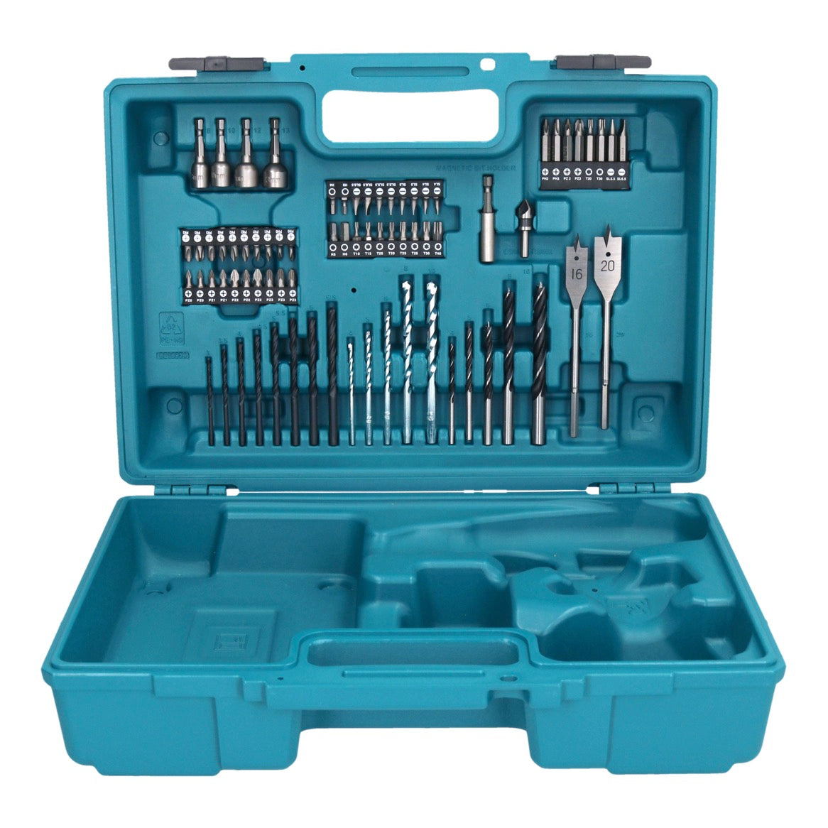 Makita DHP 453 SY1X1 Akku Schlagbohrschrauber 18 V 42 Nm + 1x Akku 1,5 Ah + Ladegerät + 74 tlg. Zubehörset + Koffer