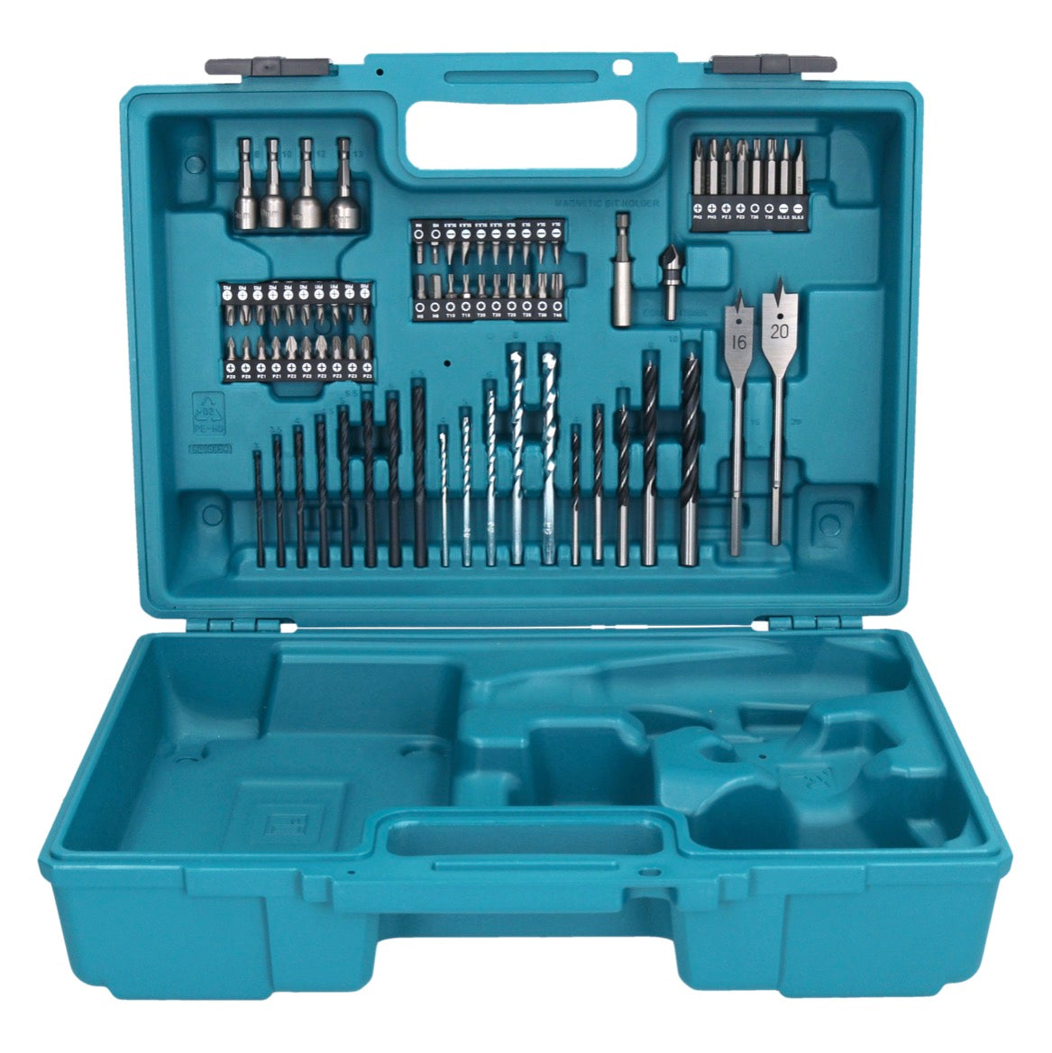 Makita DHP 453 SYX1 perceuse à percussion sans fil 18 V 42 Nm + 2 batteries 1,5 Ah + chargeur + jeu d'accessoires 74 pièces + mallette