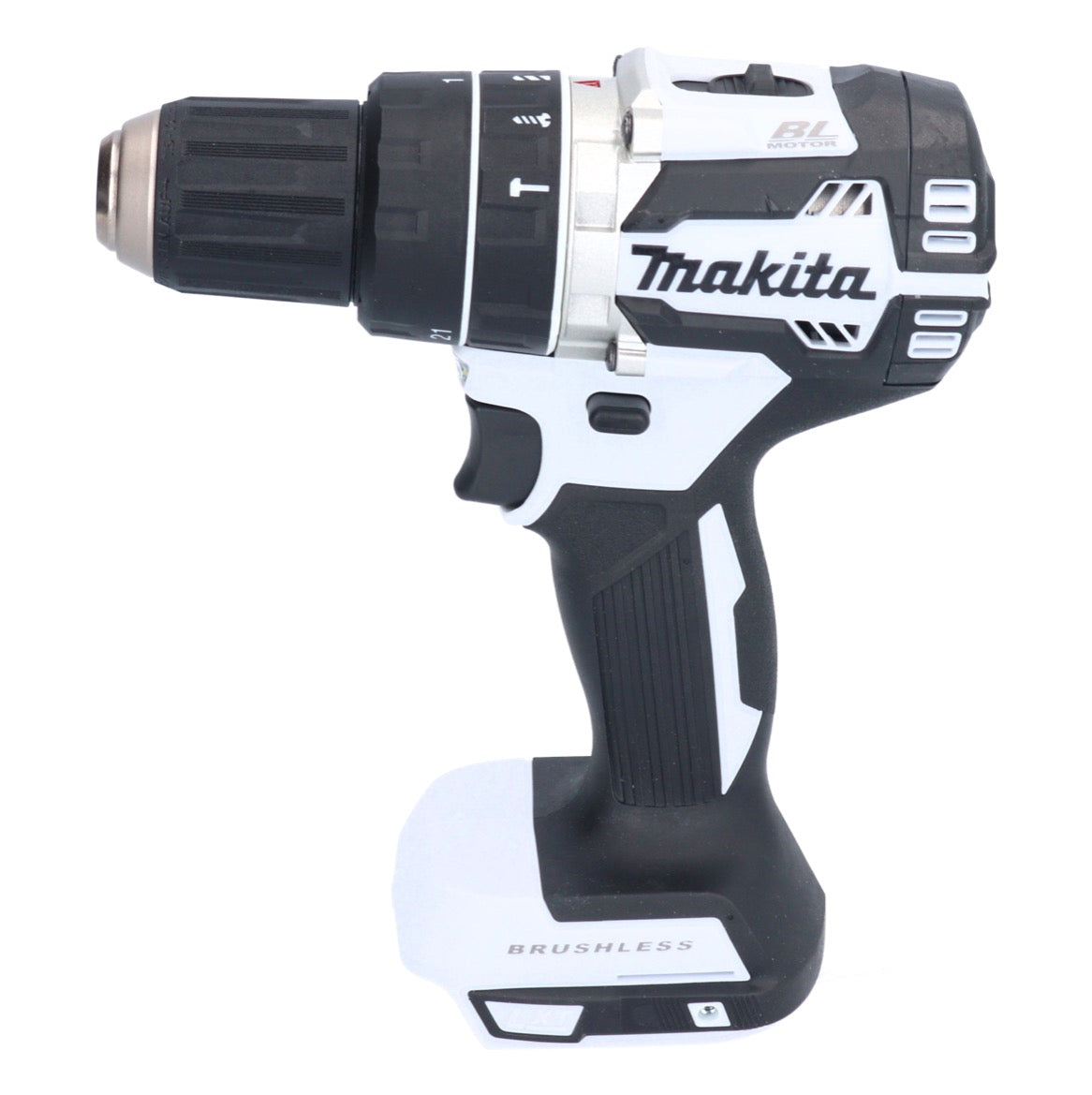 Makita DHP 484 SY1X1W perceuse à percussion sans fil 18 V 54 Nm sans balais blanc + 1 batterie 1,5 Ah + chargeur + jeu d'accessoires 74 pièces + mallette