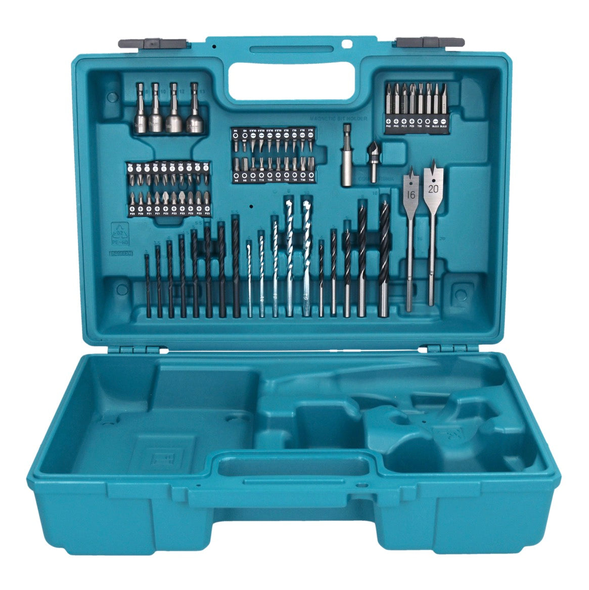 Makita DDF 453 SY1X1 Akku Bohrschrauber 18 V 42 Nm + 1x Akku 1,5 Ah + Ladegerät + 74 tlg. Zubehörset + Koffer