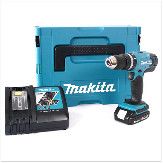 Makita DHP 453 Y1J-D Akku Schlagbohrschrauber 18V 42Nm im MAKPAC + 1,5 Ah Akku + Ladegerät - Toolbrothers