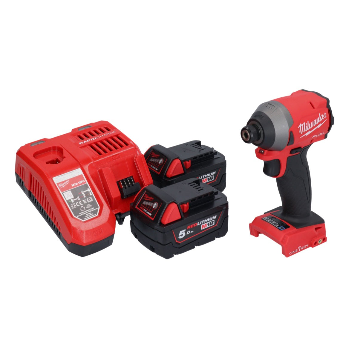 Milwaukee M18 ONEID2-502 Akku Schlagschrauber 18 V 226 Nm 1/4" Brushless + 2x Akku 5,0 Ah + Ladegerät - Toolbrothers