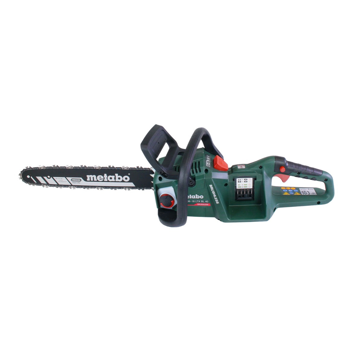 Metabo MS 36-18 LTX BL 40 Akku Kettensäge 36 V ( 2x 18 V ) 40 cm 22 m/s Brushless + 2x Akku 5,5 Ah + Ladegerät - Toolbrothers