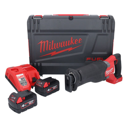 Batterie Milwaukee M18 ONEFSZ-402X Scie sabre Recipro 18 V brushless + 2x batteries 4,0 Ah + chargeur + boîtier HD