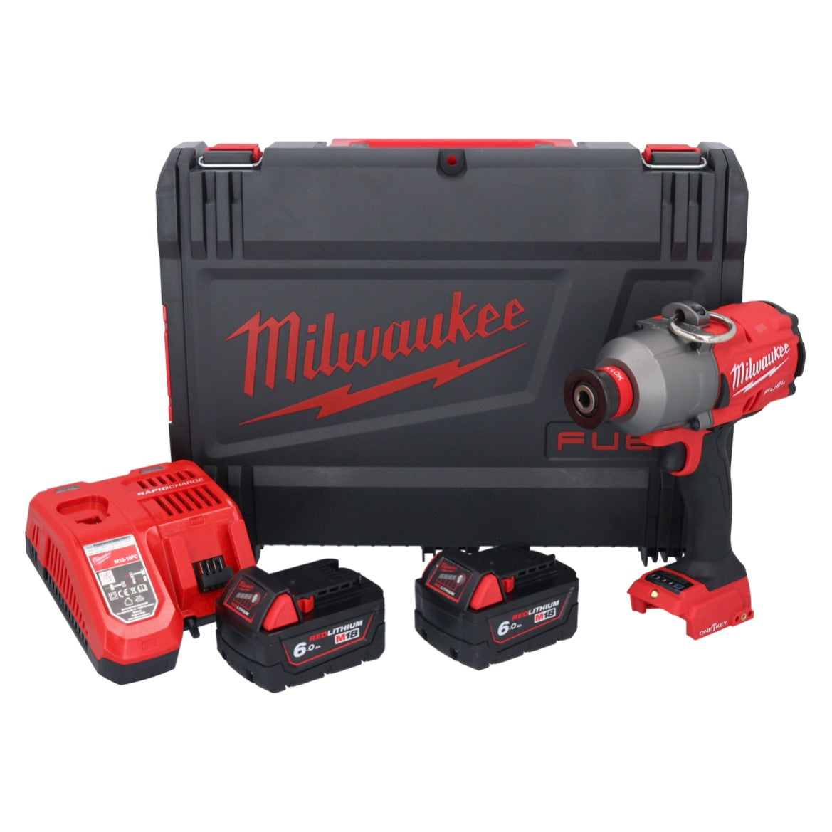 Clé à chocs sans fil Milwaukee M18 ONEFHIWH716-602X 18 V 1017 Nm 7/16" brushless + 2x batterie 6,0 Ah + chargeur + boîtier HD