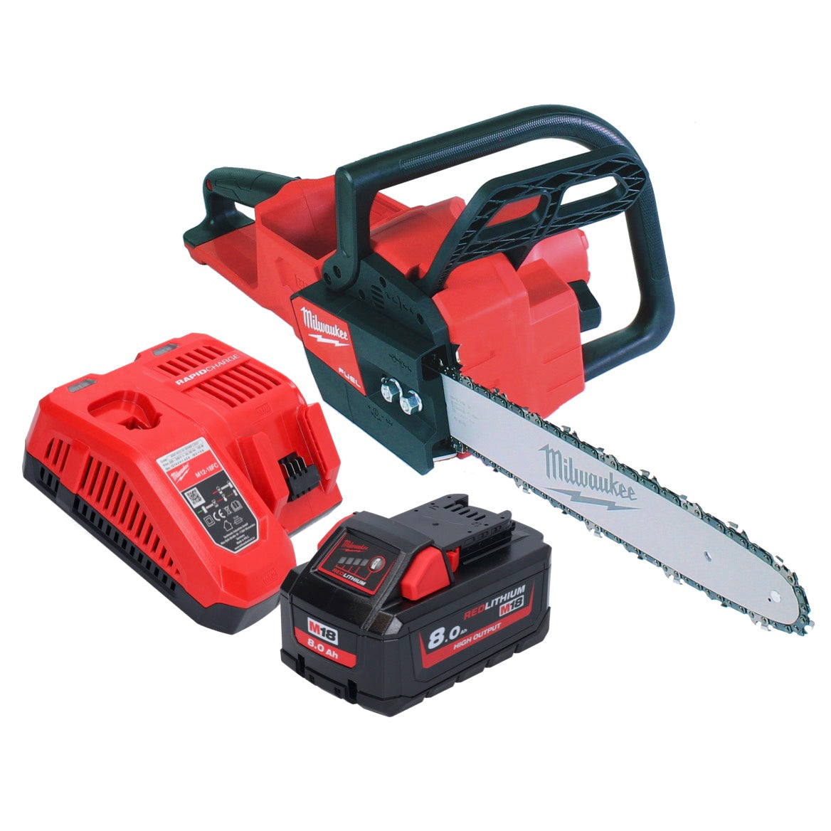 Milwaukee M18 FCHS35-801 Akku Kettensäge 18 V 35 cm 12,4 m/s + 1x Akku 8,0 Ah + Ladegerät