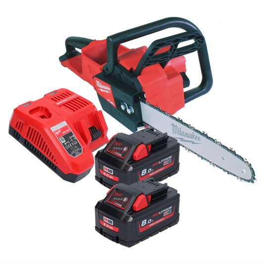 Milwaukee M18 FCHS35-802 Akku Kettensäge 18 V 35 cm 12,4 m/s + 2x Akku 8,0 Ah + Ladegerät