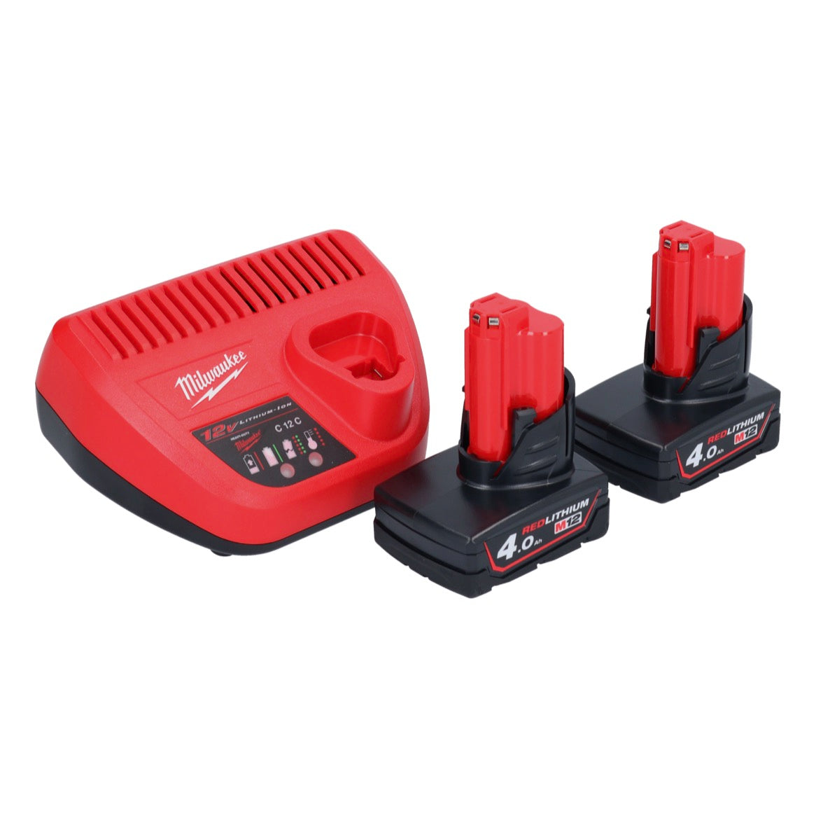 Cisaille à arbustes à batterie Milwaukee M12 FHT20-402 12 V 20 cm sans balais (4933479676) + 2x batterie 4,0 Ah + chargeur