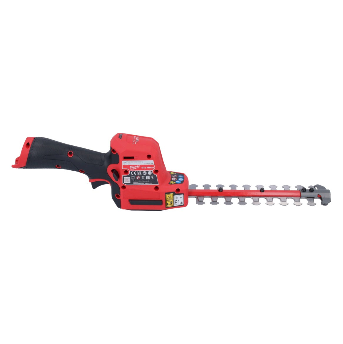 Cisaille à arbustes à batterie Milwaukee M12 FHT20-601 12 V 20 cm sans balai + 1x batterie 6,0 Ah + chargeur