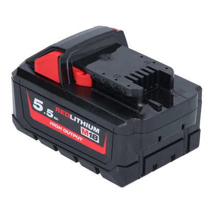 Milwaukee M18 HB 5,5 Akku Set 2x 18 V 5,5 Ah / 5500 mAh Li-Ion High Output ( 2x 4932464712 ) mit Ladestandsanzeige