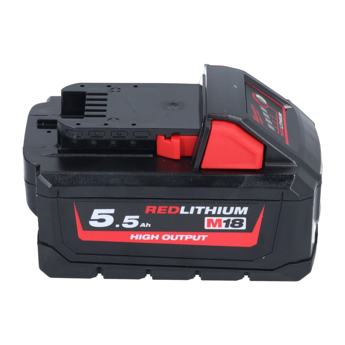 Milwaukee M18 HB 5,5 Akku Set 4x 18 V 5,5 Ah / 5500 mAh Li-Ion High Output ( 4x 4932464712 ) mit Ladestandsanzeige