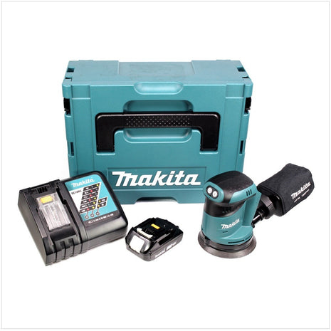 Makita DBO 180 Y1J-D 18 V Akku Exzenterschleifer + 1x Akku 1,5Ah + Ladegerät + Makpac - Toolbrothers