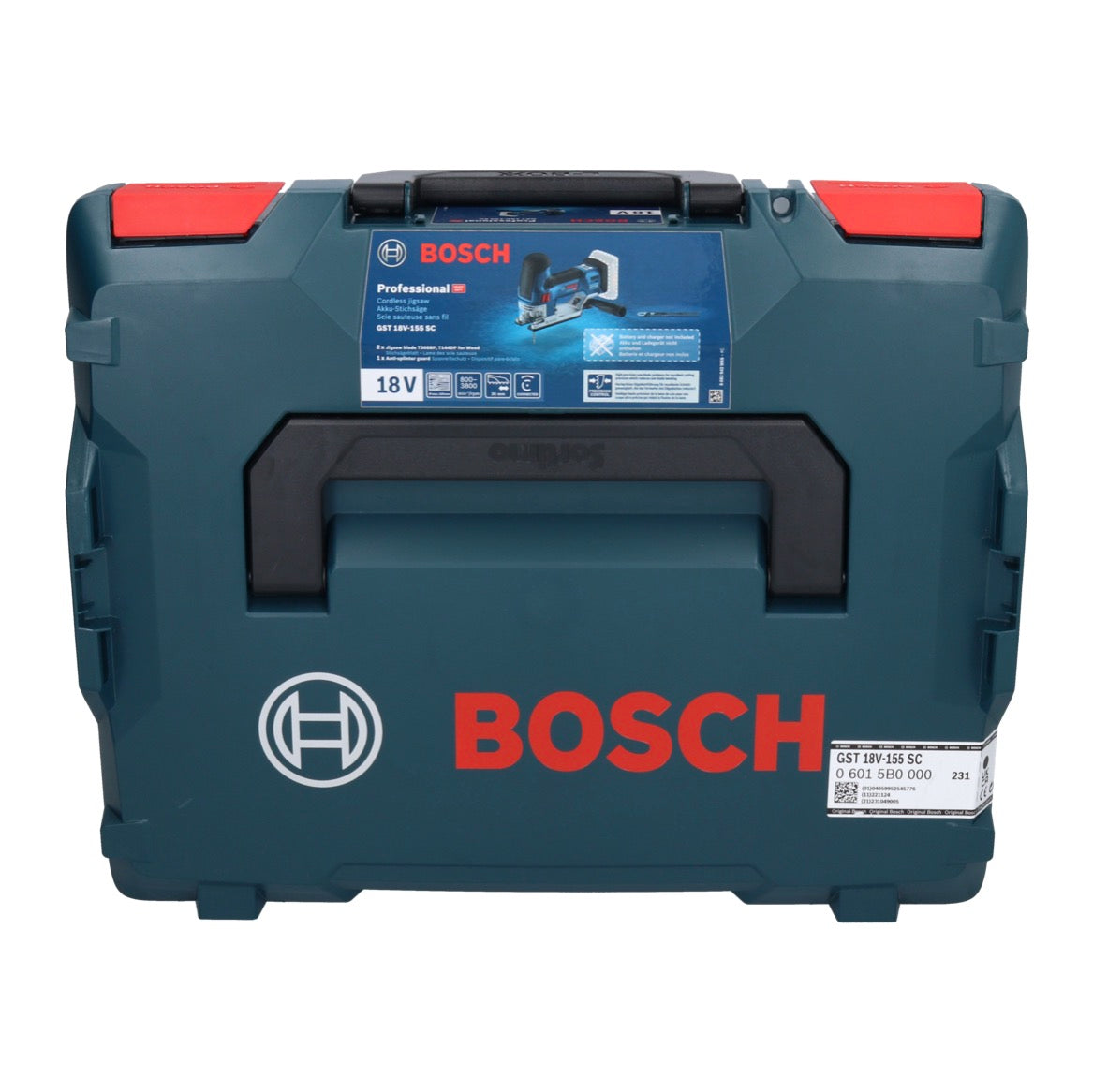 Bosch GST 18V-155 SC Professional Akku Stichsäge 18 V + 2x Akku 5,0 Ah + Ladegerät + L-Boxx - Toolbrothers