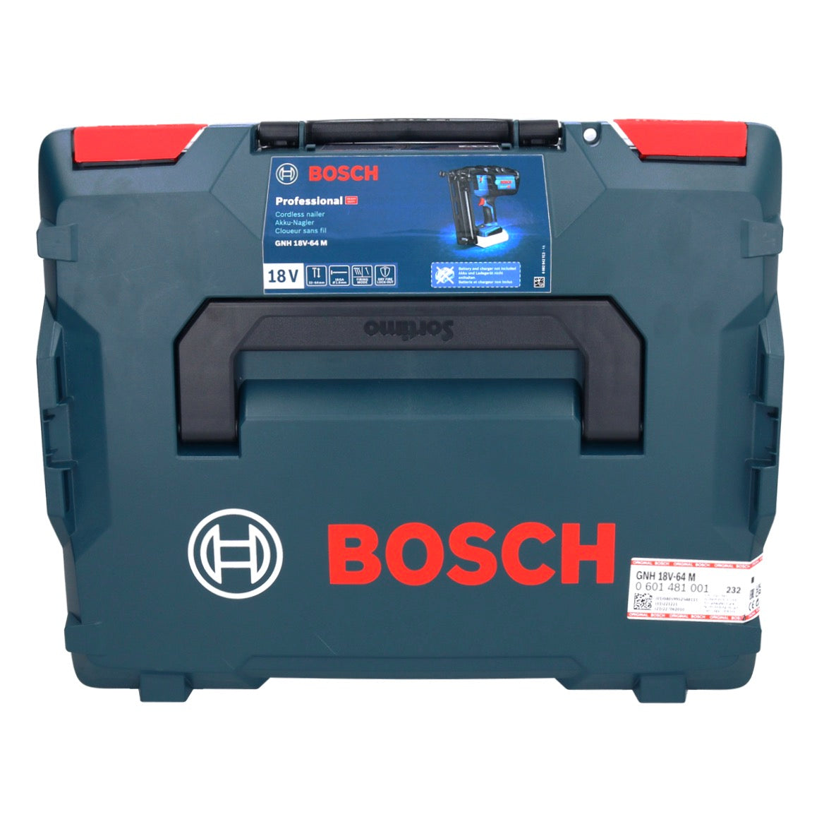 Bosch GNH 18V-64 M Professional Akku Nagler 18 V 64 mm ( 601481001 ) + L-BOXX - ohne Akku, ohne Ladegerät - Toolbrothers