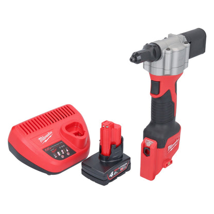 Milwaukee M12 BPRT-401 Akku Blindnietgerät 12 V 20,32 mm + 1x Akku 4,0 Ah + Ladegerät - Toolbrothers