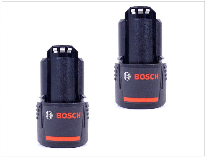 2 x Bosch 10,8V 2 Ah / 2000 mAh Lithium-Ion Professional Akku 2607336879