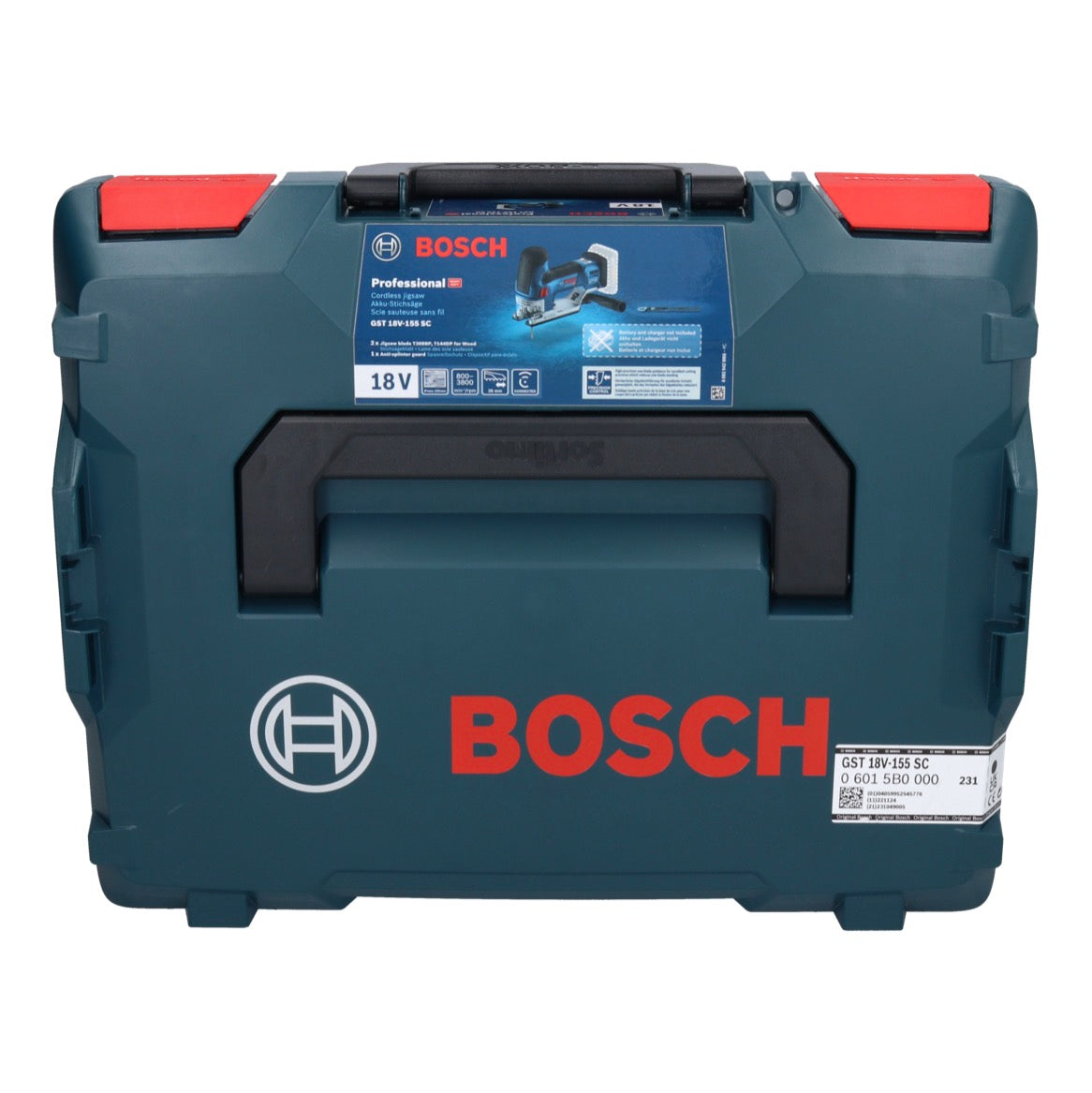 Bosch GST 18V-155 SC Professional Akku Stichsäge 18 V + 2x ProCORE Akku 5,5 Ah + Ladegerät + L-Boxx - Toolbrothers