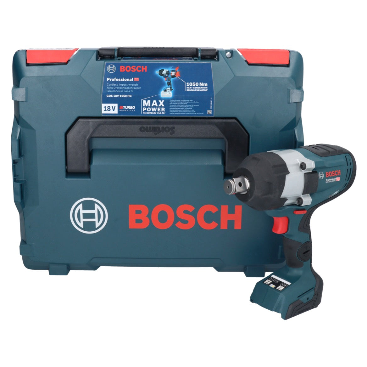 Bosch GDS 18V-1050 HC Akku Drehschlagschrauber 18 V 1050 Nm BITURBO Brushless + L-Boxx - ohne Akku, ohne Ladegerät - Toolbrothers