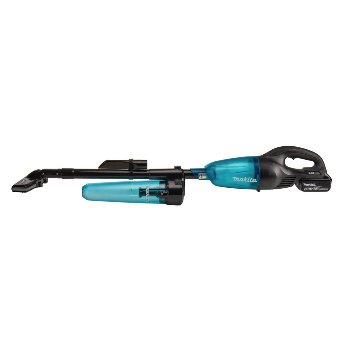 Makita DCL 180 SFCB Akku Staubsauger 18 V Schwarz + 1x Akku 3,0 Ah + Ladegerät + Zyklon Abscheidervorsatz