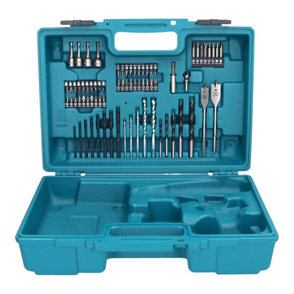 Makita DDF 484 RTX1 Akku Bohrschrauber 18 V 54 Nm + 2x Akku 5,0 Ah + Ladegerät + 74 tlg. Zubehörset + Koffer