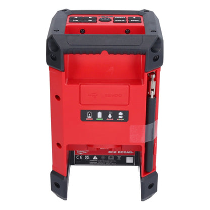 Milwaukee M12 RCDAB+-401 radio à batterie DAB+ 12 V + 1x batterie 4,0 Ah + chargeur