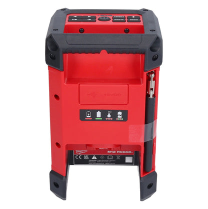 Milwaukee M12 RCDAB+-601 Akku Radio DAB+ 12 V + 1x Akku 6,0 Ah - ohne Ladegerät