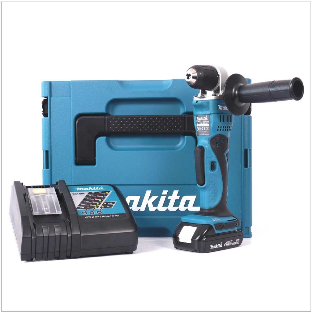 Makita DDA 351 RY1J Akku Winkelbohrmaschine 18 V 13,5Nm + 1x Akku 1,5Ah + Ladegerät + Makpac - Toolbrothers