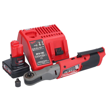 Cliquet à batterie Milwaukee M12 FIR38-601 12 V 75 Nm 3/8" 1/4" + 1x batterie 6,0 Ah + chargeur